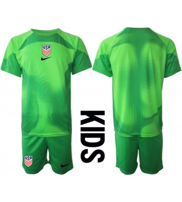 Forenede Stater Målmand Replika Babytøj Udebanesæt Børn VM 2022 Kortærmet (+ Korte bukser)